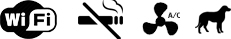 internet / no smoking / air conditioned